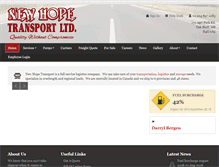 Tablet Screenshot of newhopetransport.com